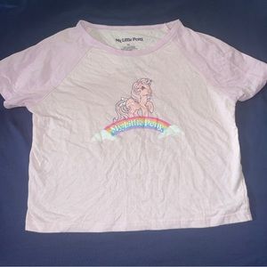 Pink My Little Pony Cropped T Shirt